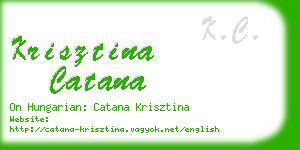 krisztina catana business card